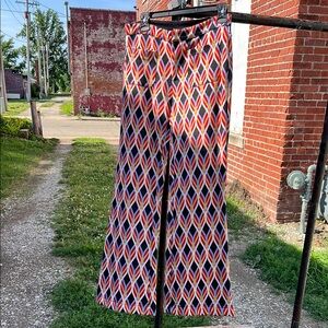 Colorful Geometric flared bell bottom by Free People